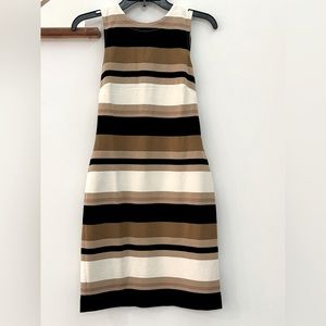 Banana Republic gold striped sheath dress